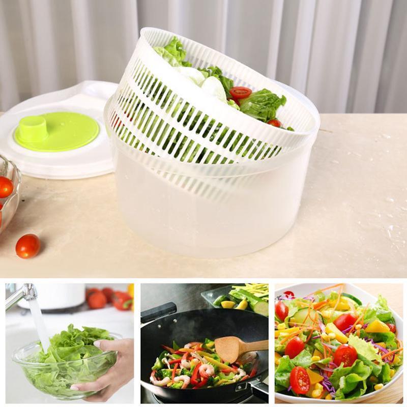 Large Salad Spinner 3L Vegetable Washer Dryer Bowl for Lettuce Spinach Broccoli V528-LETTUCEWASHER-423332