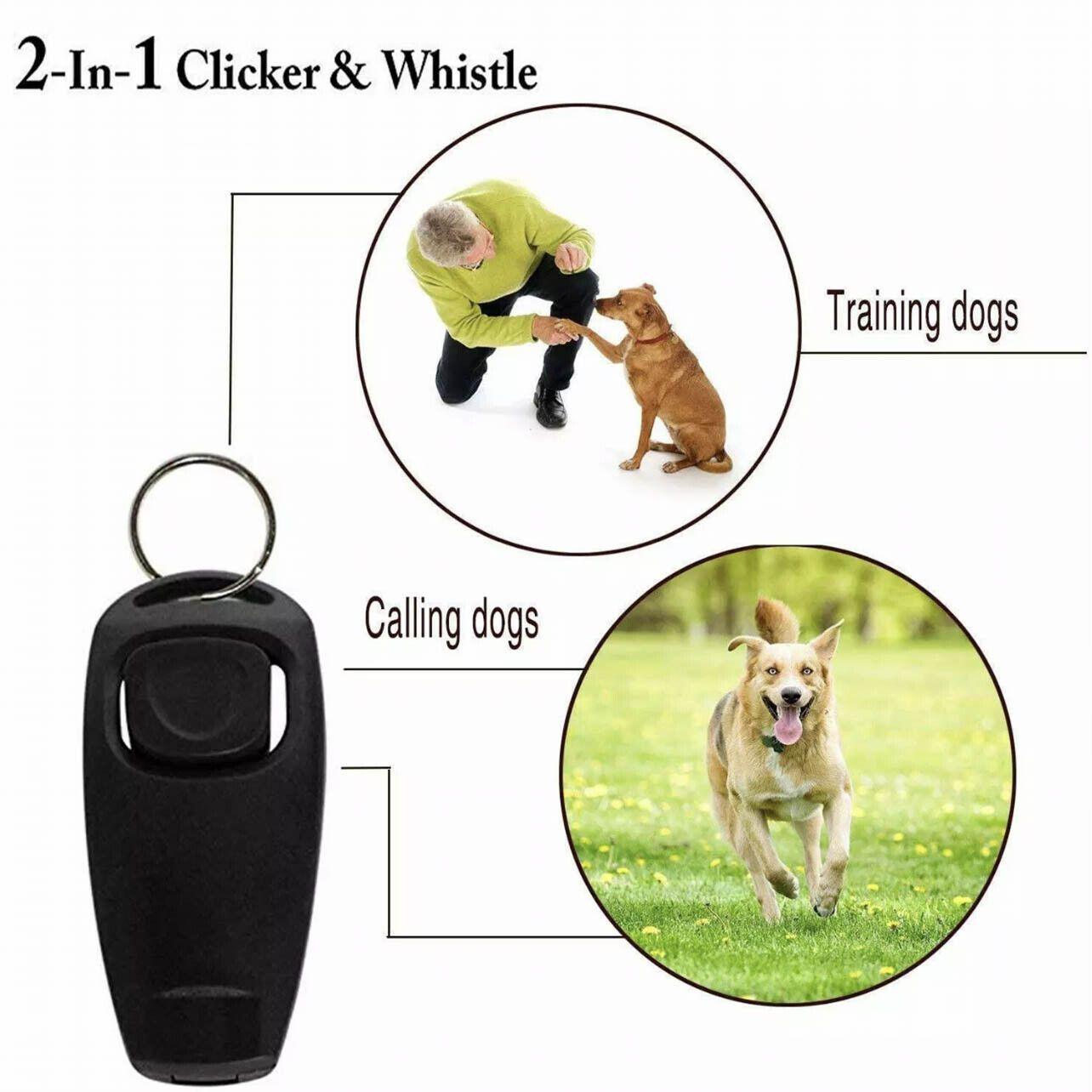 Dog Whistle and Clicker Set for Training Stop Barking Obedience Tool Combo - Light Green V528-LICOLOUR-LIGHTGREEN58660