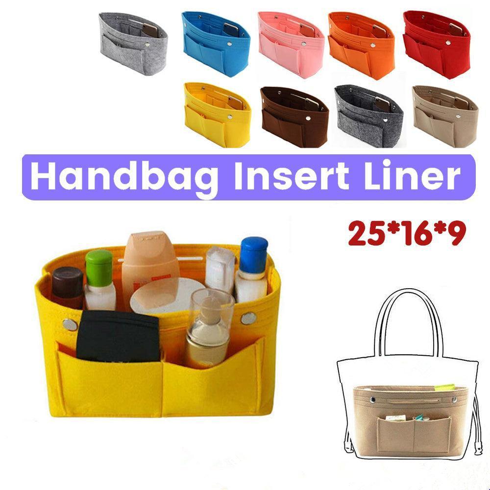 Travel Organiser Handbag Felt Bag Tote Insert Liner Purse Pouch Women 25*16*9Cm - Light Grey V528-LICOLOUR-LIGHTGREY86048
