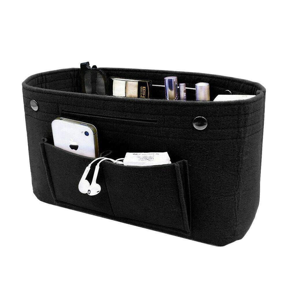Travel Organiser Handbag Felt Bag Tote Insert Liner Purse Pouch Women 25*16*9Cm - Light Grey V528-LICOLOUR-LIGHTGREY86048