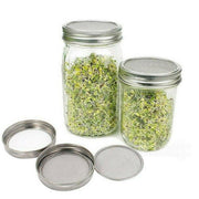 Seed Sprouting Lids Tools Strainer Screen Kits For Wide Mouth Mason Canning Jar - 1SET V528-LIDS-1SET-256301