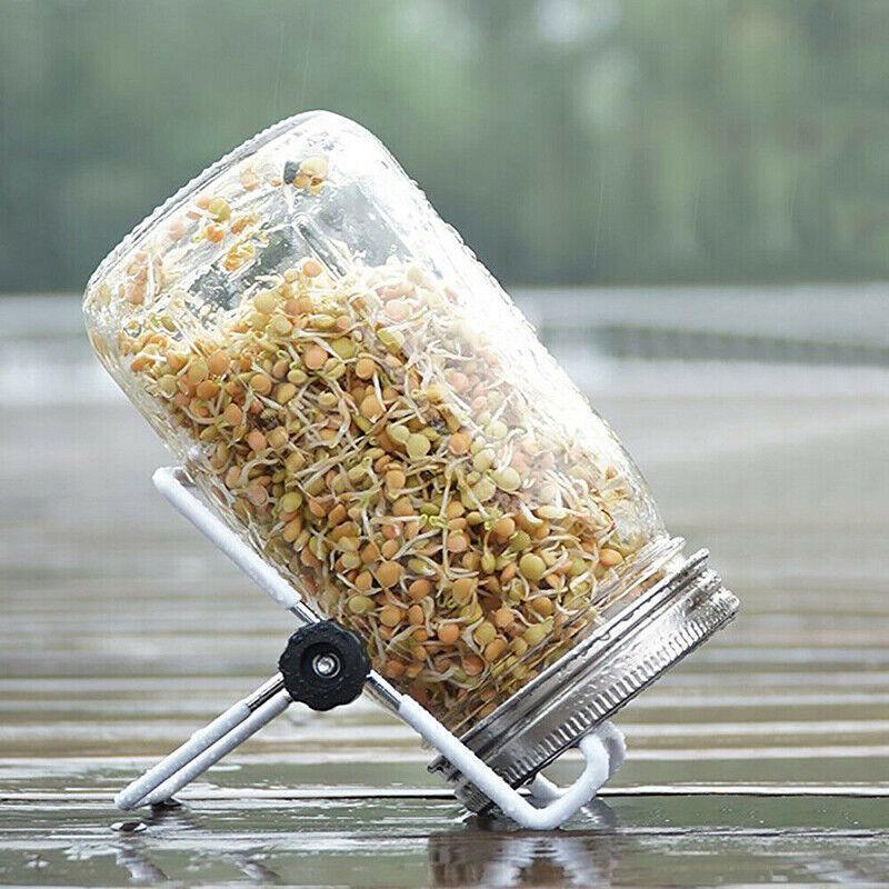 Seed Sprouting Lids Tools Strainer Screen Kits For Wide Mouth Mason Canning Jar - 1SET V528-LIDS-1SET-256301