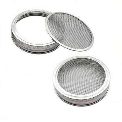 Seed Sprouting Lids Tools Strainer Screen Kits For Wide Mouth Mason Canning Jar - 1SET V528-LIDS-1SET-256301