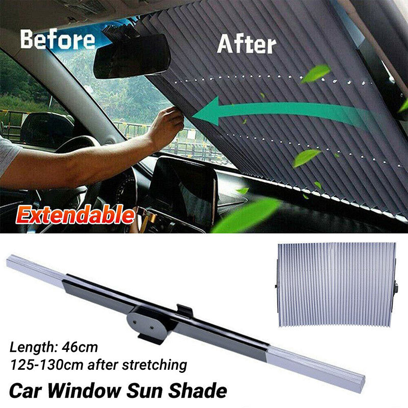 Retractable Folding Sunshade Car Curtain Blackout Window Shade Vehicle Sun Block V528-LIGHT-BARRIER-46CM-647726