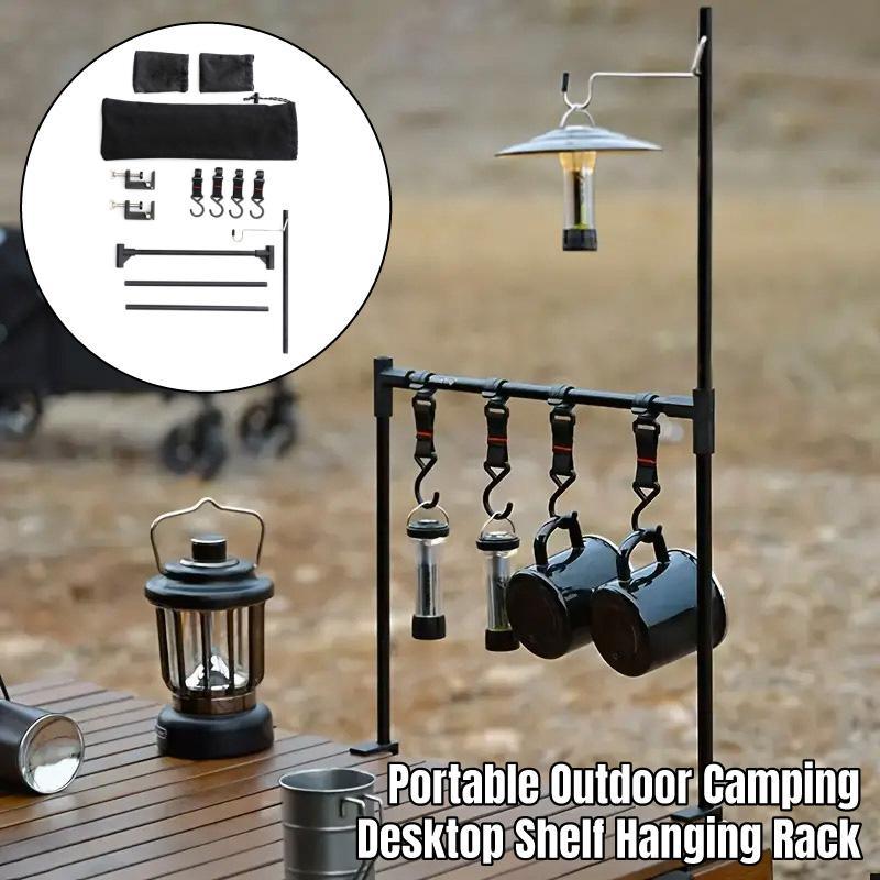 Outdoor Camping Hanging Rack Desktop Shelf Table Side Storage Camping Organizer V528-LIGHT-STAND-422427
