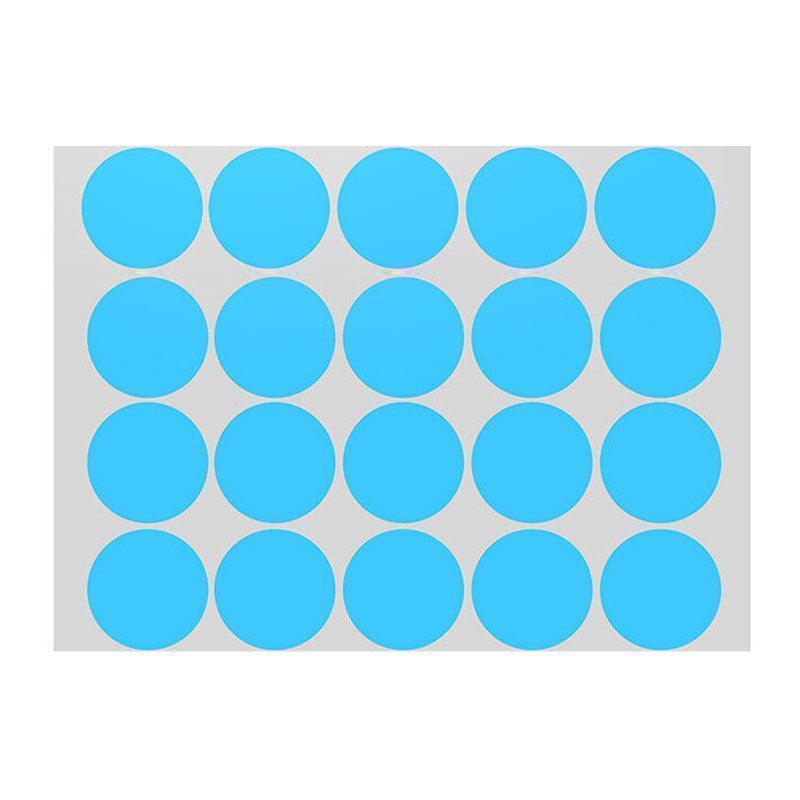 Blue Assorted Sizes Colour Sticker Dots Adhesive Round Labels Circular Spot Scrapbook - 25mm*40 Dots V528-LIGHTBLUE25MM-40DOTS33005
