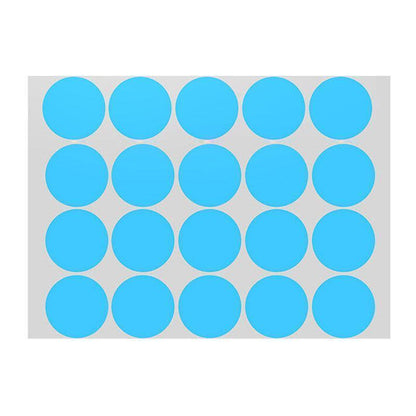 Blue Assorted Sizes Colour Sticker Dots Adhesive Round Labels Circular Spot Scrapbook - 25mm*40 Dots V528-LIGHTBLUE25MM-40DOTS33005
