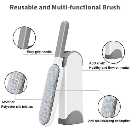 Pet Hair Remover Brush Reusable Static Lint Cleaner Clothes Carpet Sofa Bedding - Blue V528-LINT-ROLLER-BLUE-477985
