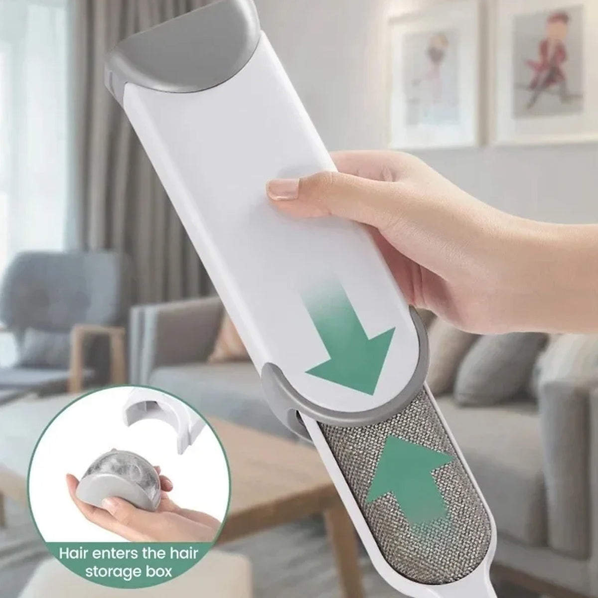 Pet Hair Remover Brush Reusable Static Lint Cleaner Clothes Carpet Sofa Bedding - Blue V528-LINT-ROLLER-BLUE-477985