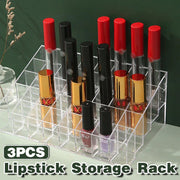 3pcs Transparent Lipstick Organizer Cosmetic Holder Storage Box for Makeup V528-LIPSTICK-STORAGE-24-3PCS-899035