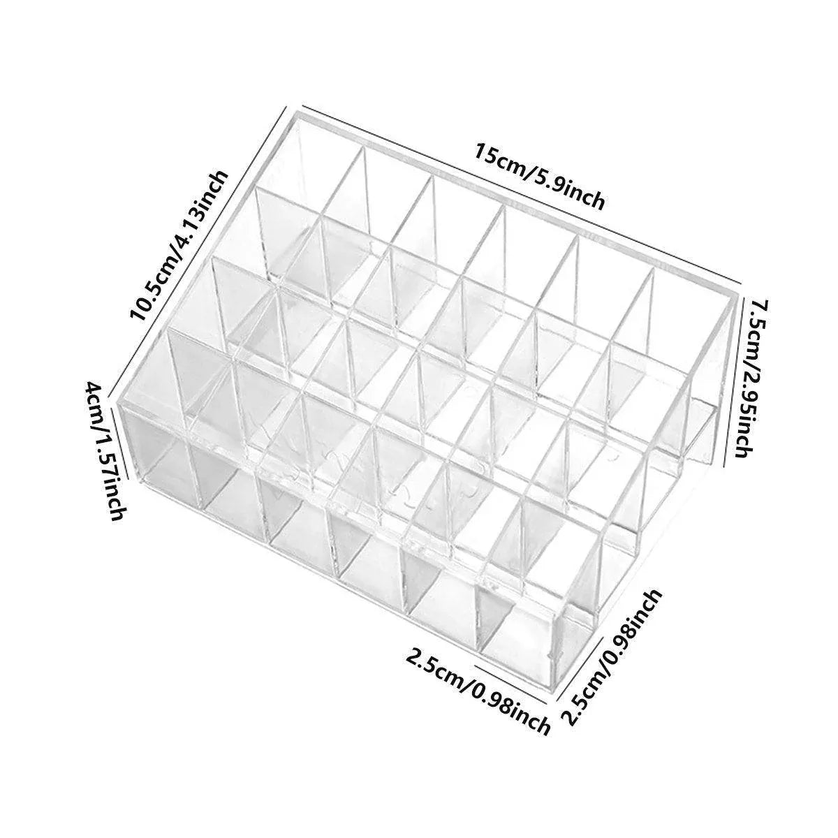3pcs Transparent Lipstick Organizer Cosmetic Holder Storage Box for Makeup V528-LIPSTICK-STORAGE-24-3PCS-899035