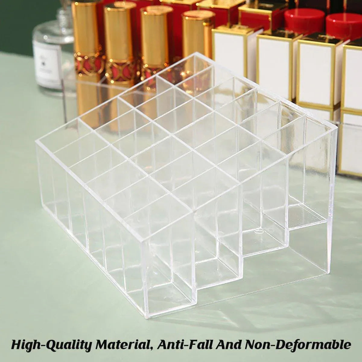 3pcs Transparent Lipstick Organizer Cosmetic Holder Storage Box for Makeup V528-LIPSTICK-STORAGE-24-3PCS-899035