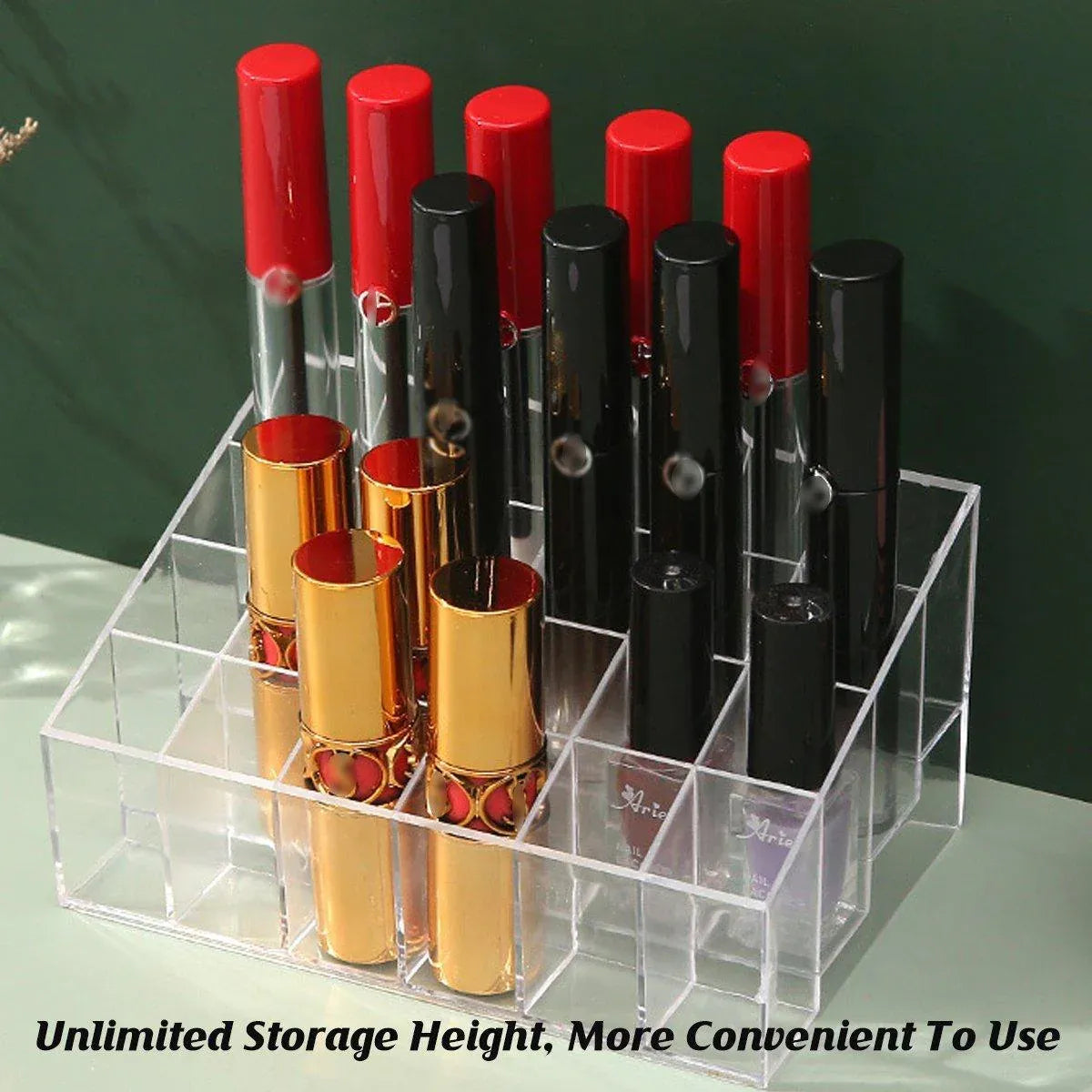 3pcs Transparent Lipstick Organizer Cosmetic Holder Storage Box for Makeup V528-LIPSTICK-STORAGE-24-3PCS-899035