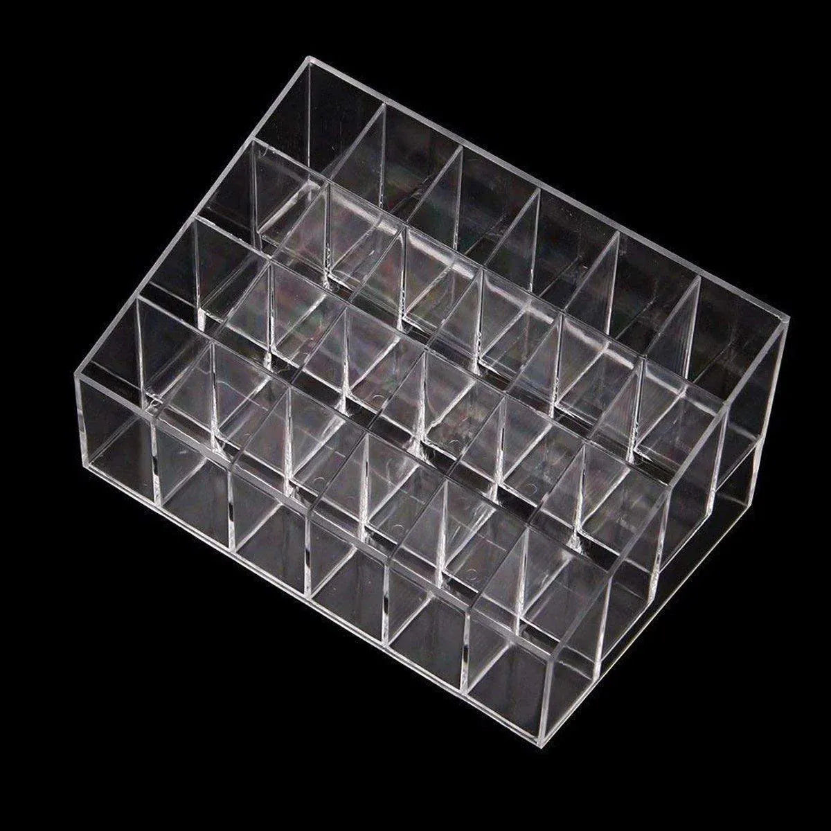 3pcs Transparent Lipstick Organizer Cosmetic Holder Storage Box for Makeup V528-LIPSTICK-STORAGE-24-3PCS-899035