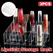 3pcs Transparent Lipstick Organizer Cosmetic Holder Storage Box for Makeup V528-LIPSTICK-STORAGE-24-3PCS-899035