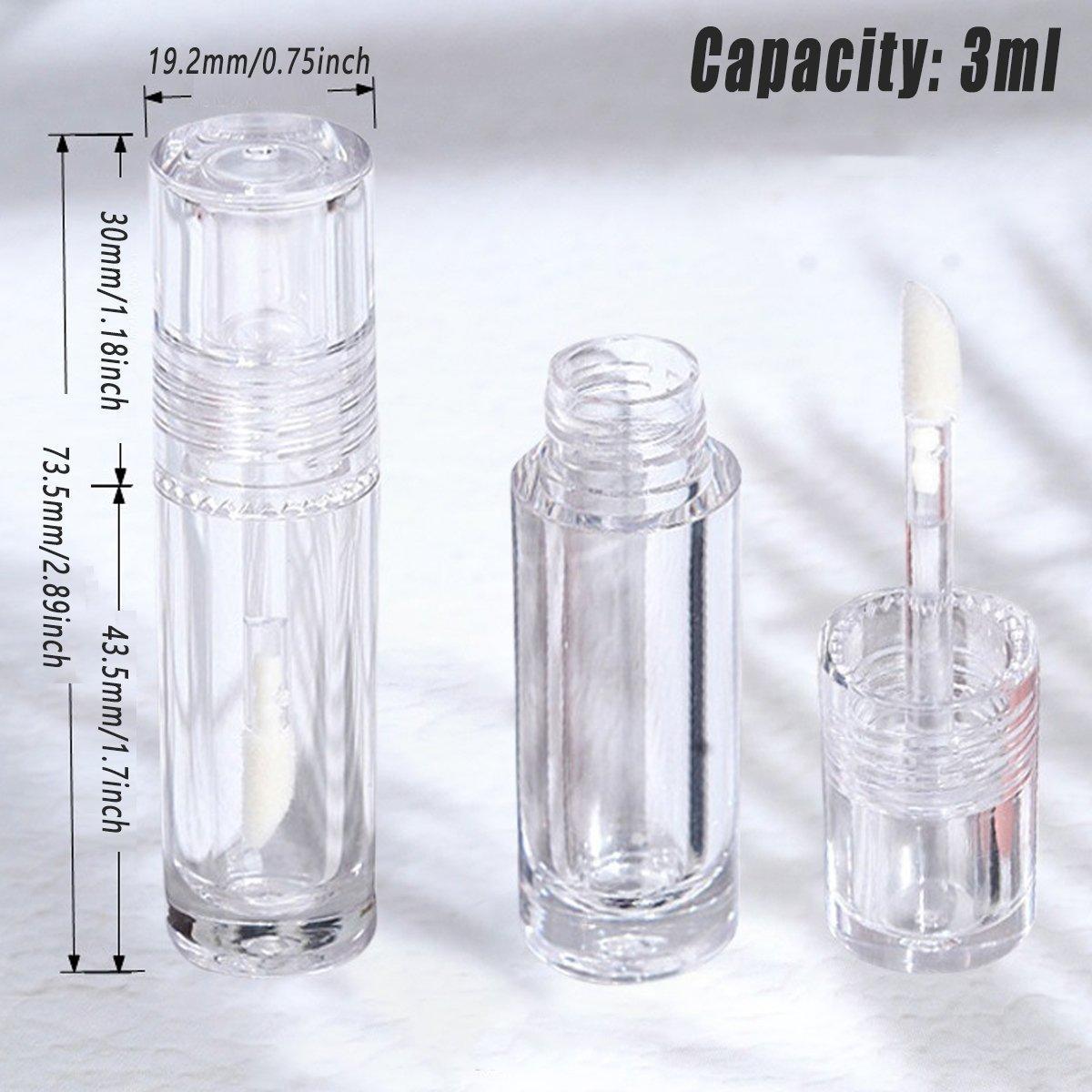 10pcs 3ml Transparent Lip Gloss Tubes Small Capacity Lip Glaze Containers V528-LIPSTICK-TUBE-10PCS-612523
