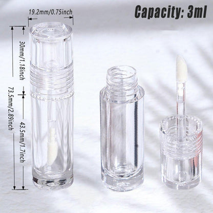 10pcs 3ml Transparent Lip Gloss Tubes Small Capacity Lip Glaze Containers V528-LIPSTICK-TUBE-10PCS-612523