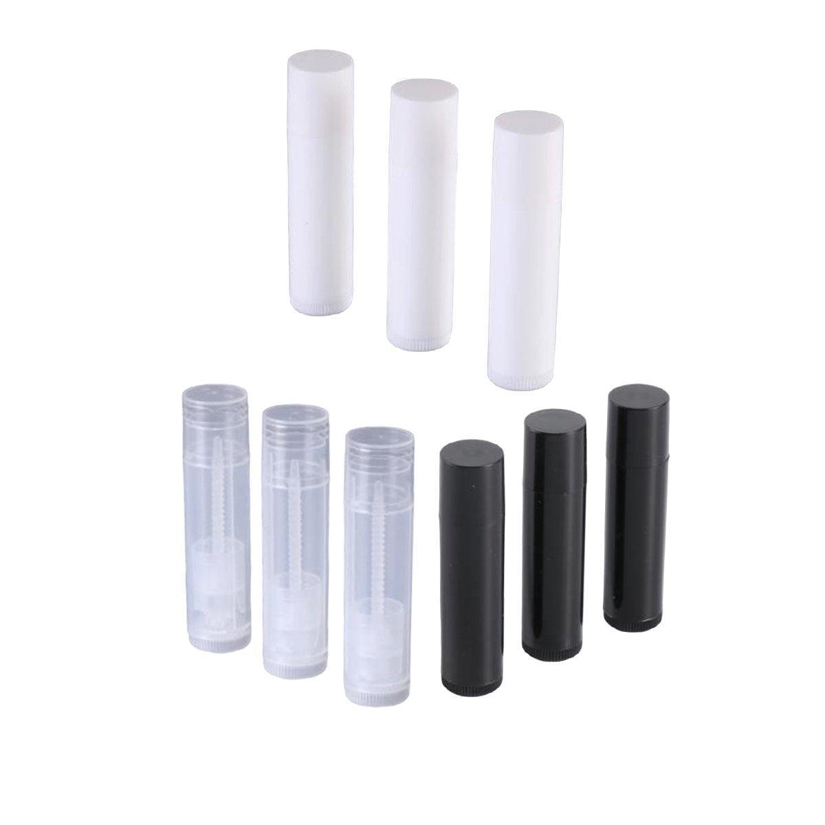 50pcs Lip Glaze Tubes Round Refillable PP Material Lip Balm Containers Red Tube - White V528-LIPSTICK-TUBE-50PCS-WHITE-811203