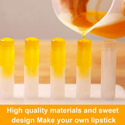 50pcs Lip Glaze Tubes Round Refillable PP Material Lip Balm Containers Red Tube - White V528-LIPSTICK-TUBE-50PCS-WHITE-811203