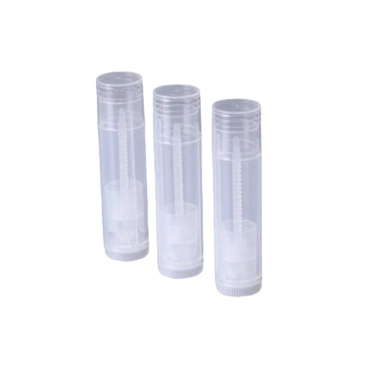 50pcs Lip Glaze Tubes Round Refillable PP Material Lip Balm Containers Red Tube - White V528-LIPSTICK-TUBE-50PCS-WHITE-811203