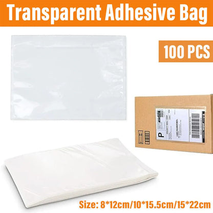 Plastic Bags 100PCS Transparent Zip Lock Clear Resealable Storage Packaging - 15x22cm V528-LIST-100PCS-150-220-169070