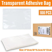 Plastic Bags 100PCS Transparent Zip Lock Clear Resealable Storage Packaging - 15x22cm