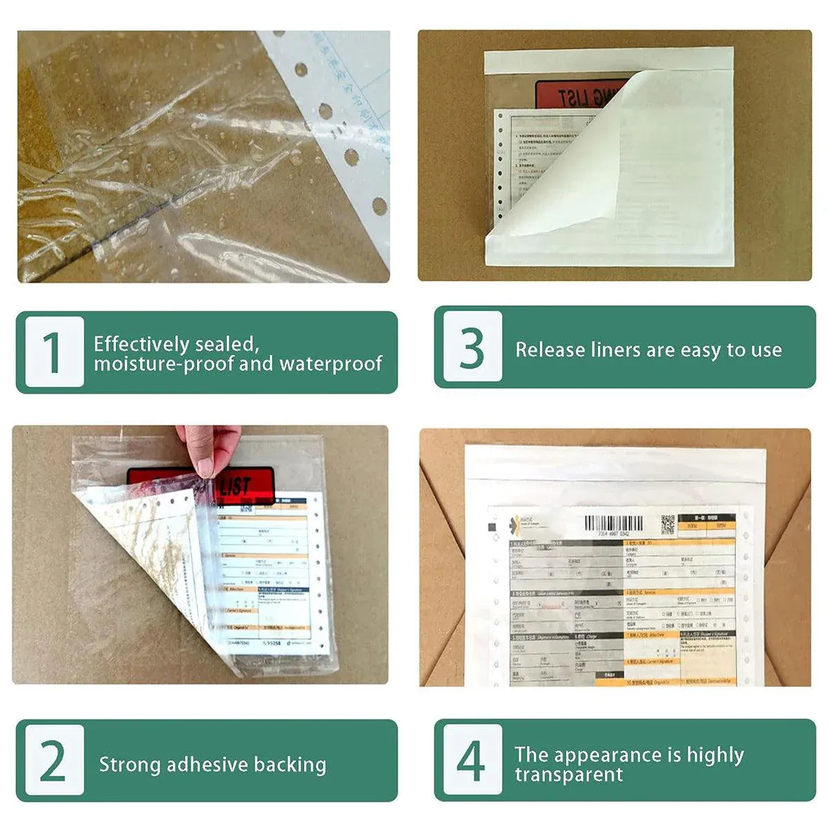 Plastic Bags 100PCS Transparent Zip Lock Clear Resealable Storage Packaging - 15x22cm