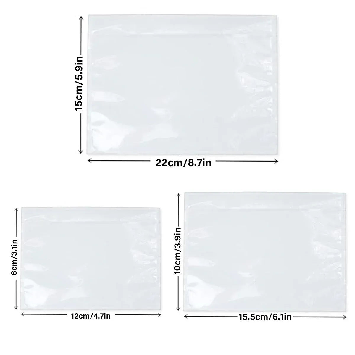 Plastic Bags 100PCS Transparent Zip Lock Clear Resealable Storage Packaging - 8x12cm V528-LIST-100PCS-80-120-808095