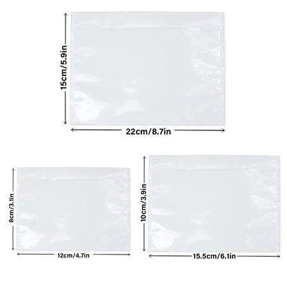 Plastic Bags 100PCS Transparent Zip Lock Clear Resealable Storage Packaging - 8x12cm V528-LIST-100PCS-80-120-808095