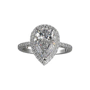 Sparkling Pear Shaped Zircon Cluster Ring Pear Shape Engagement Women Gift - 10