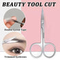 Eyebrow Trimming Scissors Eyelash Nose Hair Cutter Manicure Tweezers V528-LML-A0402-343687