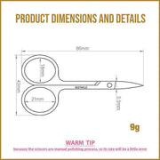 Eyebrow Trimming Scissors Eyelash Nose Hair Cutter Manicure Tweezers V528-LML-A0402-343687