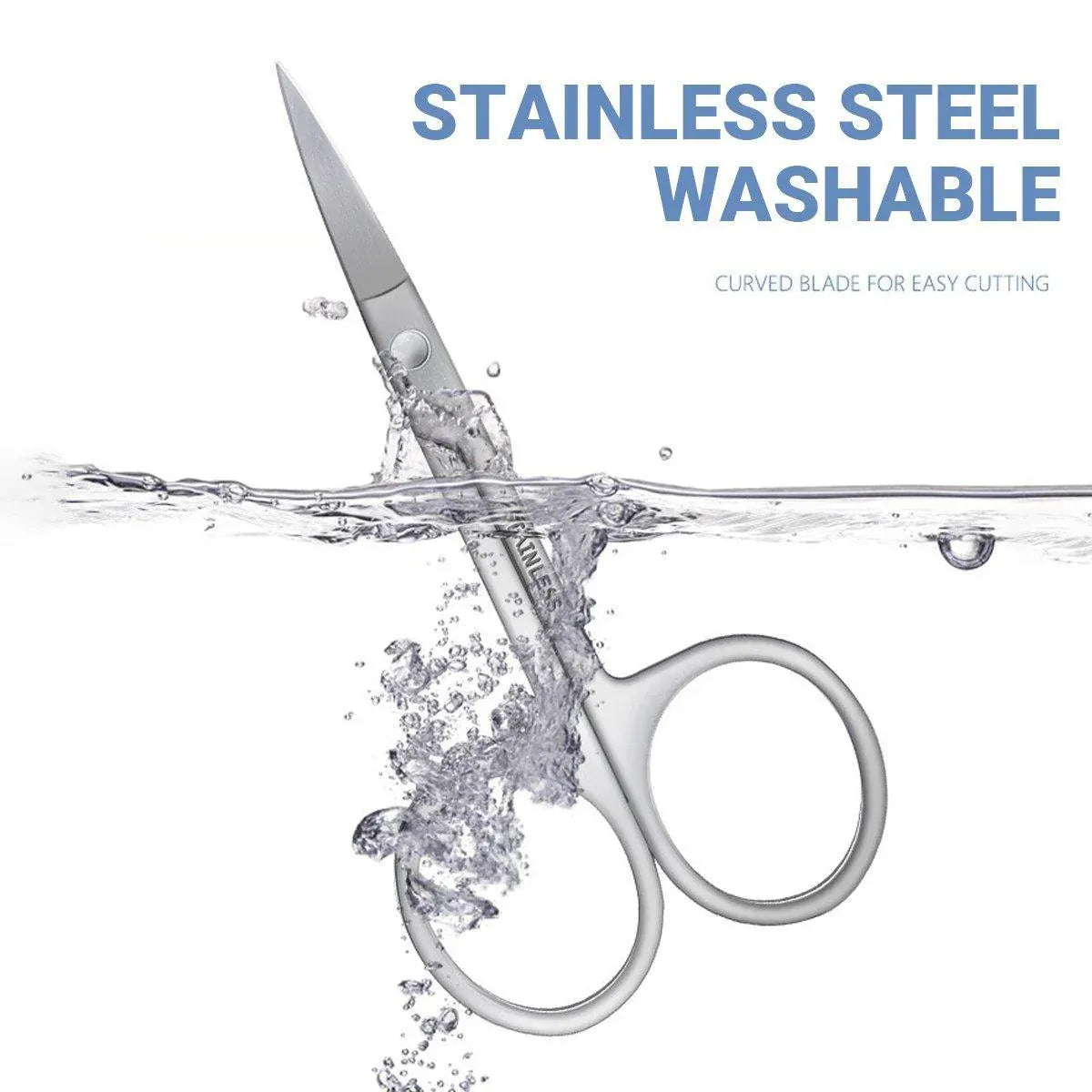 Eyebrow Trimming Scissors Eyelash Nose Hair Cutter Manicure Tweezers V528-LML-A0402-343687
