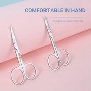 Eyebrow Trimming Scissors Eyelash Nose Hair Cutter Manicure Tweezers V528-LML-A0402-343687
