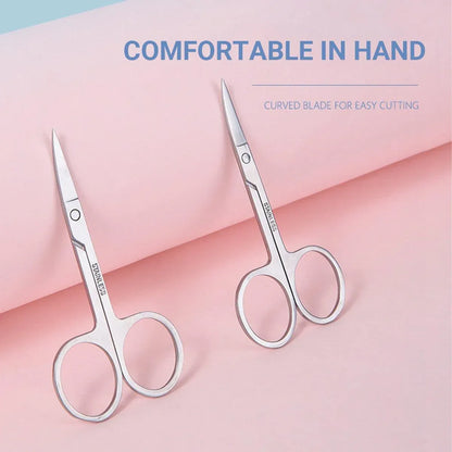 Eyebrow Trimming Scissors Eyelash Nose Hair Cutter Manicure Tweezers V528-LML-A0402-343687