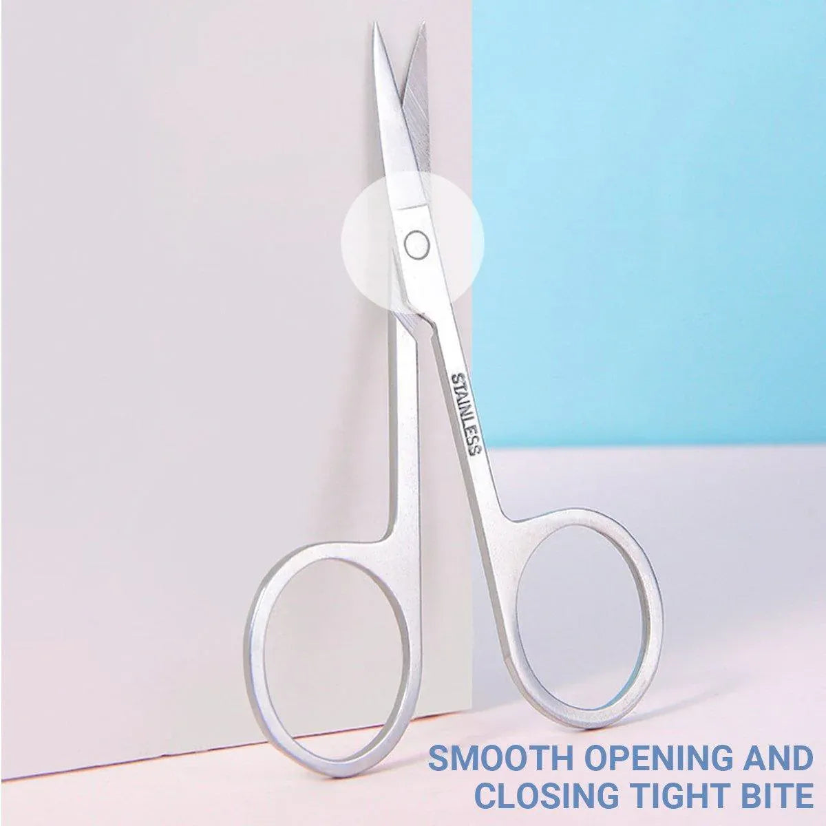 Eyebrow Trimming Scissors Eyelash Nose Hair Cutter Manicure Tweezers V528-LML-A0402-343687