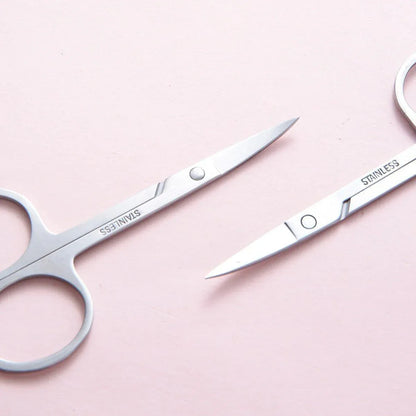 Eyebrow Trimming Scissors Eyelash Nose Hair Cutter Manicure Tweezers V528-LML-A0402-343687