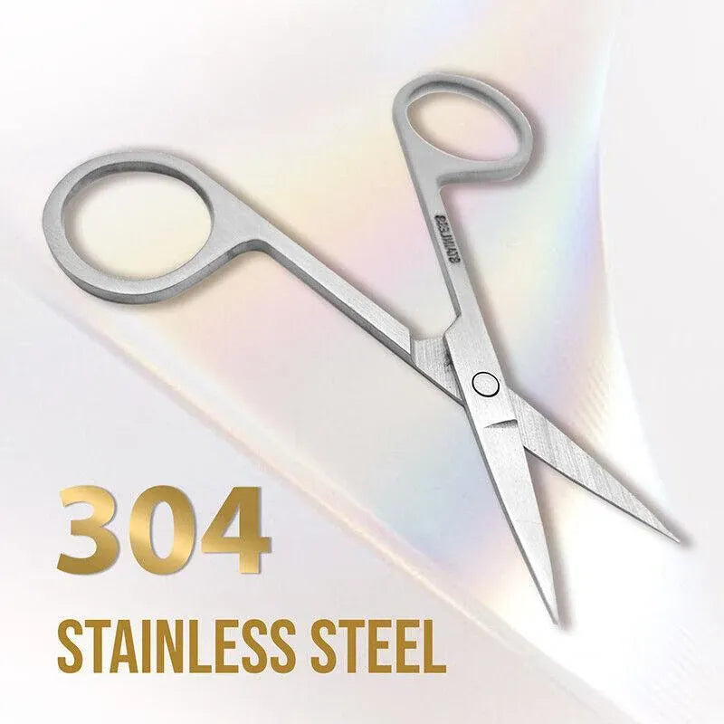 Eyebrow Trimming Scissors Eyelash Nose Hair Cutter Manicure Tweezers V528-LML-A0402-343687