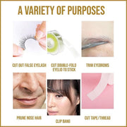 Eyebrow Trimming Scissors Eyelash Nose Hair Cutter Manicure Tweezers V528-LML-A0402-343687