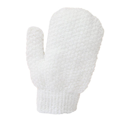 Bath Gloves Exfoliating Scrubbing Mitt Shower Cleaning Body Wash Supplies V528-LML-C167-WHITE-463676