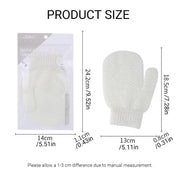 Bath Gloves Exfoliating Scrubbing Mitt Shower Cleaning Body Wash Supplies V528-LML-C167-WHITE-463676