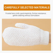Bath Gloves Exfoliating Scrubbing Mitt Shower Cleaning Body Wash Supplies V528-LML-C167-WHITE-463676