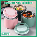 Stainless Steel Insulated Lunch Box Bento Box Thermal Food Container Breakfast - Green V528-LNSULATED-630ML-GREEN-798518