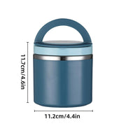 Stainless Steel Insulated Lunch Box Bento Box Thermal Food Container Breakfast - Green V528-LNSULATED-630ML-GREEN-798518