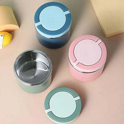 Stainless Steel Insulated Lunch Box Bento Box Thermal Food Container Breakfast - Green V528-LNSULATED-630ML-GREEN-798518