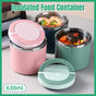 Stainless Steel Insulated Lunch Box Bento Box Thermal Food Container Breakfast - Pink V528-LNSULATED-630ML-PINK-365154