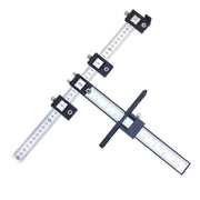 Furniture Carpentry Drill Guide Punch Locator Woodworking Hole Locator Ruler - Black V528-LOCALIZER-BLACK-607199