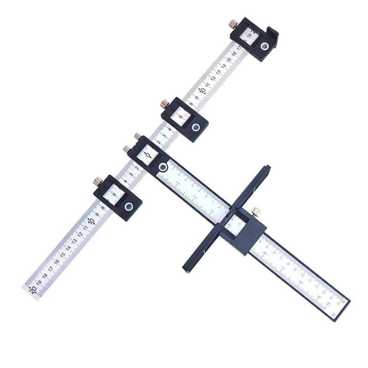 Furniture Carpentry Drill Guide Punch Locator Woodworking Hole Locator Ruler - Black V528-LOCALIZER-BLACK-607199