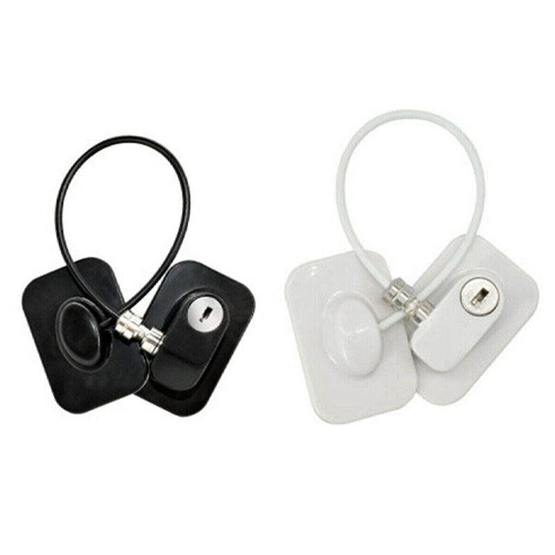Refrigerator Lock with Keys for Fridge Cabinet Window Door and Drawer Latch Use - Black V528-LOCK-BLACK-528741