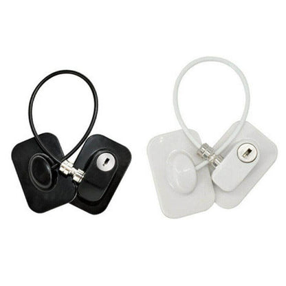 Refrigerator Lock with Keys for Fridge Cabinet Window Door and Drawer Latch Use - Black V528-LOCK-BLACK-528741